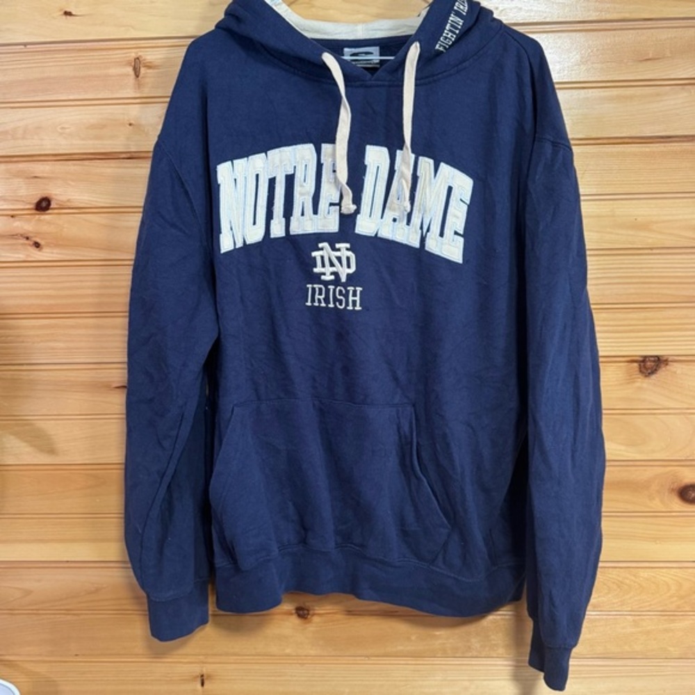 Stadium Athletics Notre Dame Navy Blue Hoodie Large